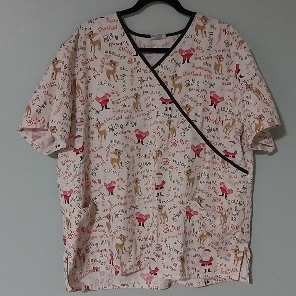 rudolph/ christmas scrubs